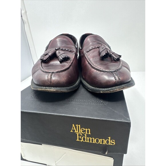 Allen Edmonds The Adams Independence Collection Burgundy Loafers Tassle Sz 10 D main image 12
